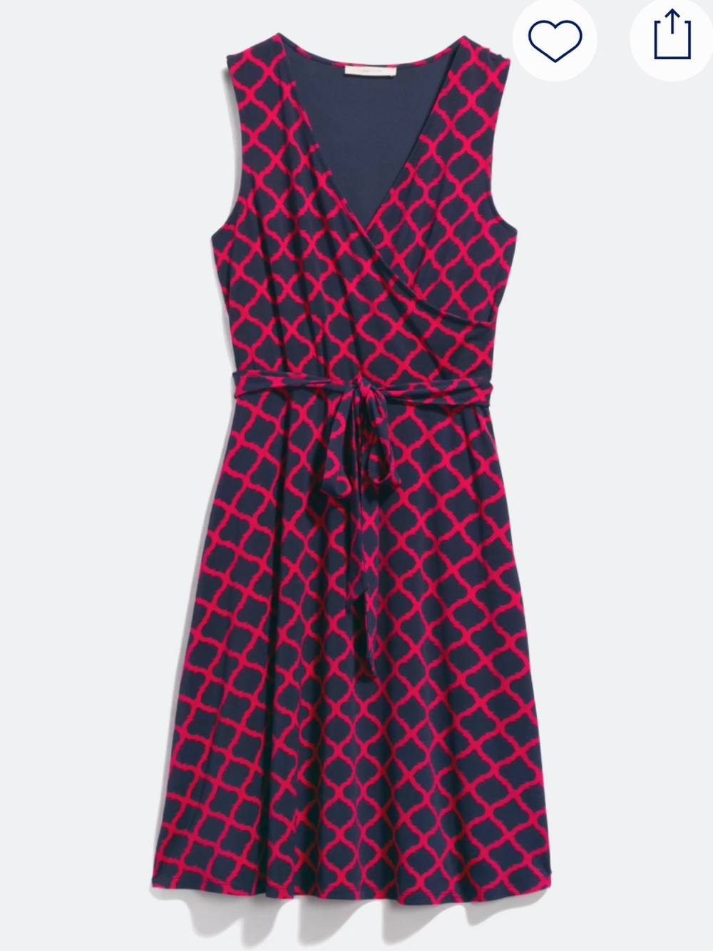 41 Hawthorn Navy Dress with Hot Pink Lattice